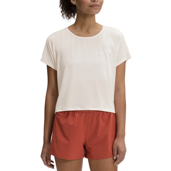 THE NORTH FACE Cropped Crossback Top in Gardenia White - Picture 1 of 8